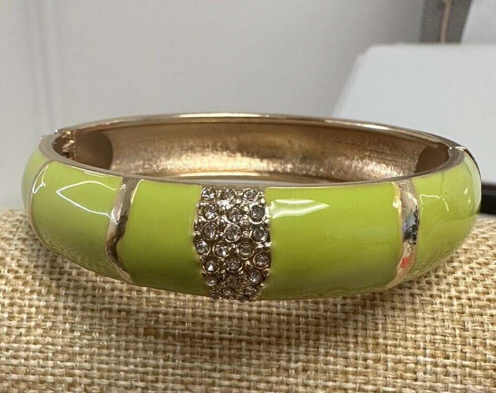 Sequin Nordstrom Colorful Mid-Thin Gold Tone Enamel Hinge Bangle $33 NWOT #126